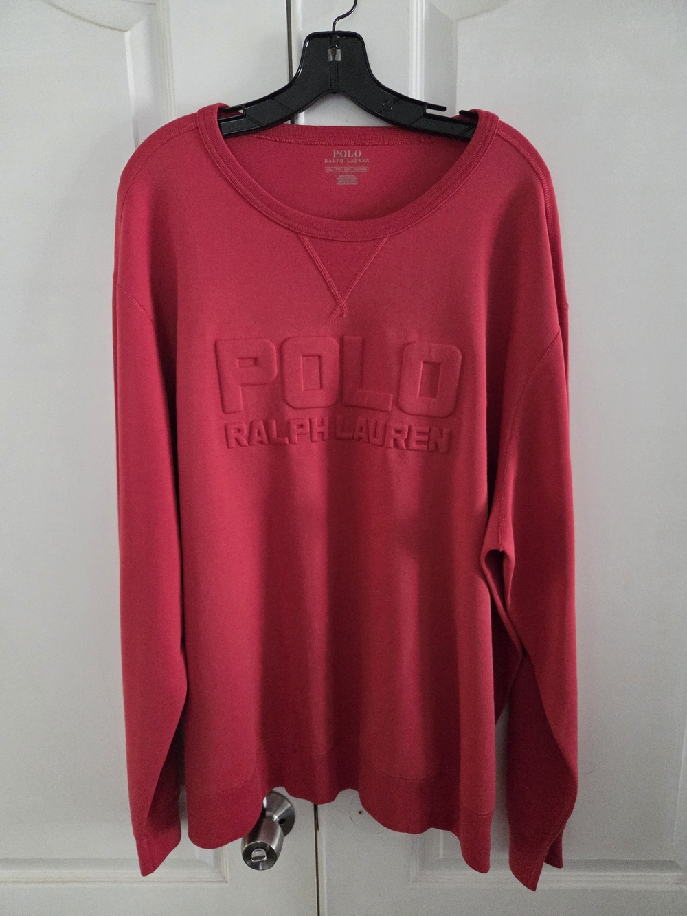 Polo by Ralph Lauren Red Embossed Logo Crewneck Sweater